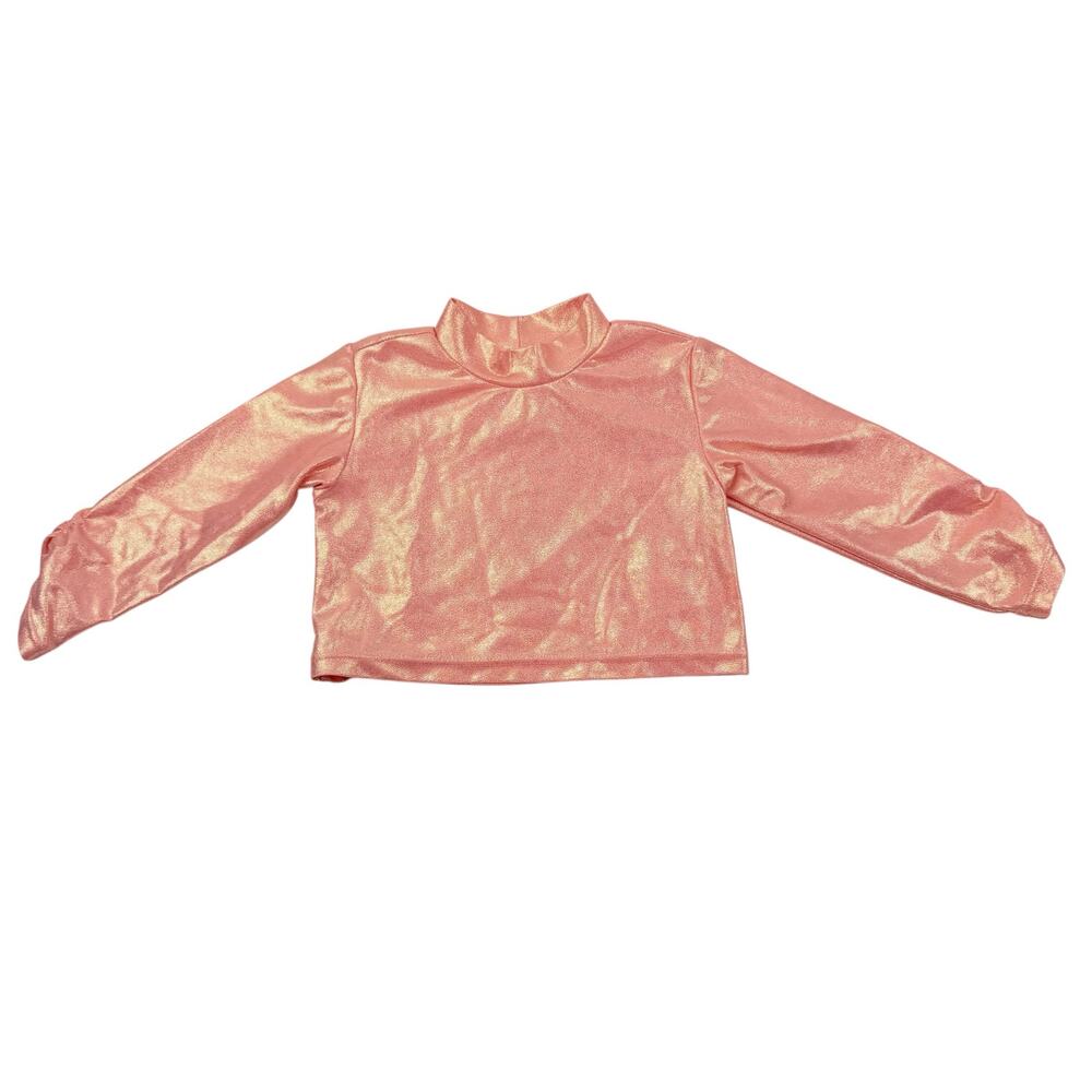 iloveplum Pink Metallic Swim Rashguard, XS
